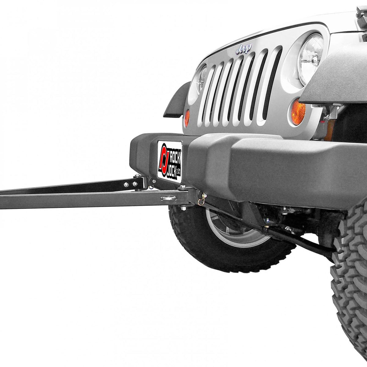 RockJock 4x4 Tow Bar Mounting Kit 07-18 Wrangler JK Front Bolt-On Includes Mounting Plate Tow Bar Attaching Forks Hardware For Use w/ CE-9033F - CE-9033JK
