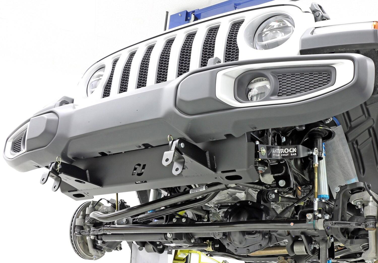 RockJock 4x4 Tow Bar Mounting Kit 18-Up Wrangler JL 20-Up Gladiator w/ Plastic Bumper Bolt-On Includes Mounting Plate Tow Bar Attaching Forks Hardware For Use w/ CE-9033F - CE-9033JLP