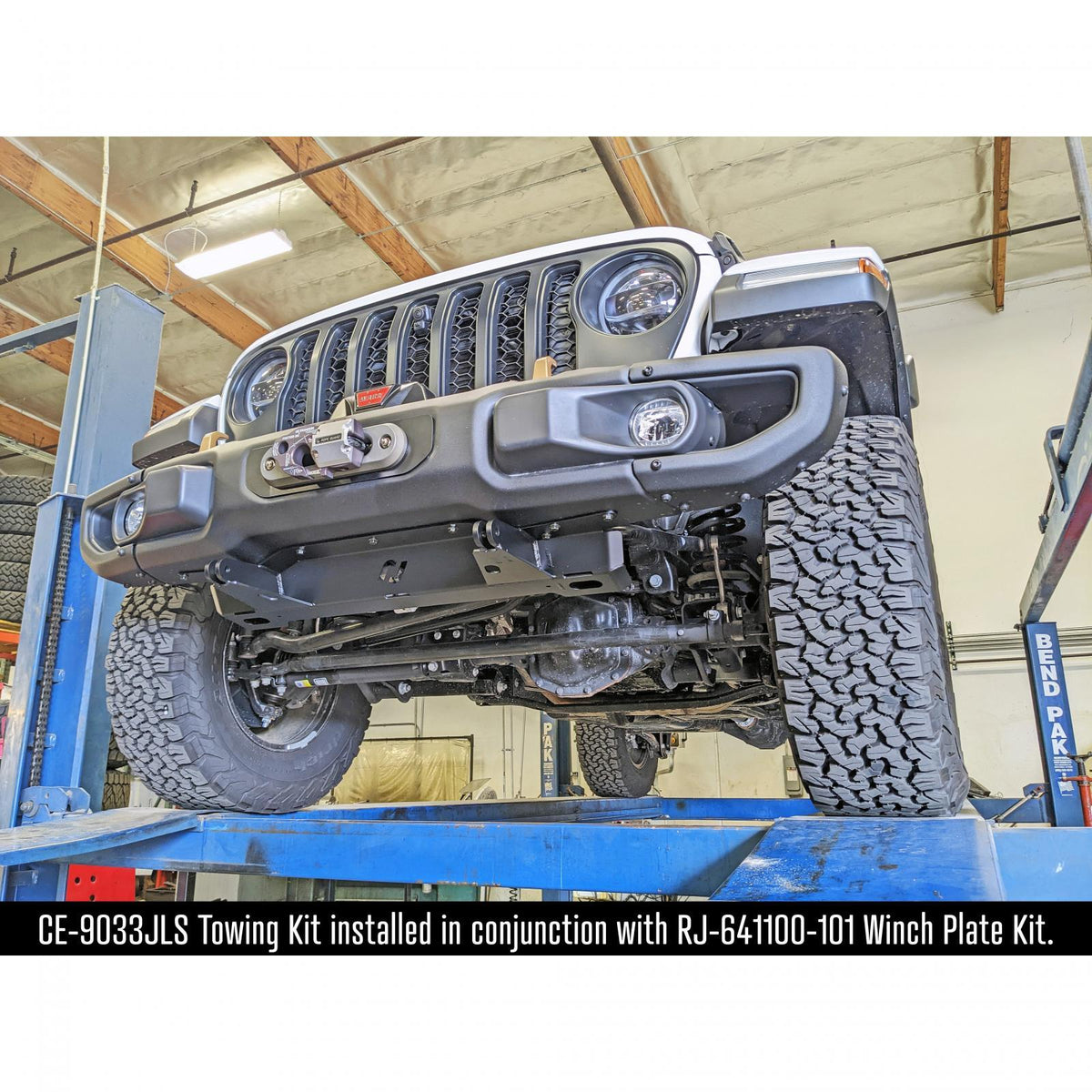 RockJock 4x4 Tow Bar Mounting Kit 18-Up Wrangler JL 20-Up Gladiator w/ Steel Bumper Bolt-On Includes Mounting Plate Tow Bar Attaching Forks Hardware For Use w/ CE-9033F - CE-9033JLS