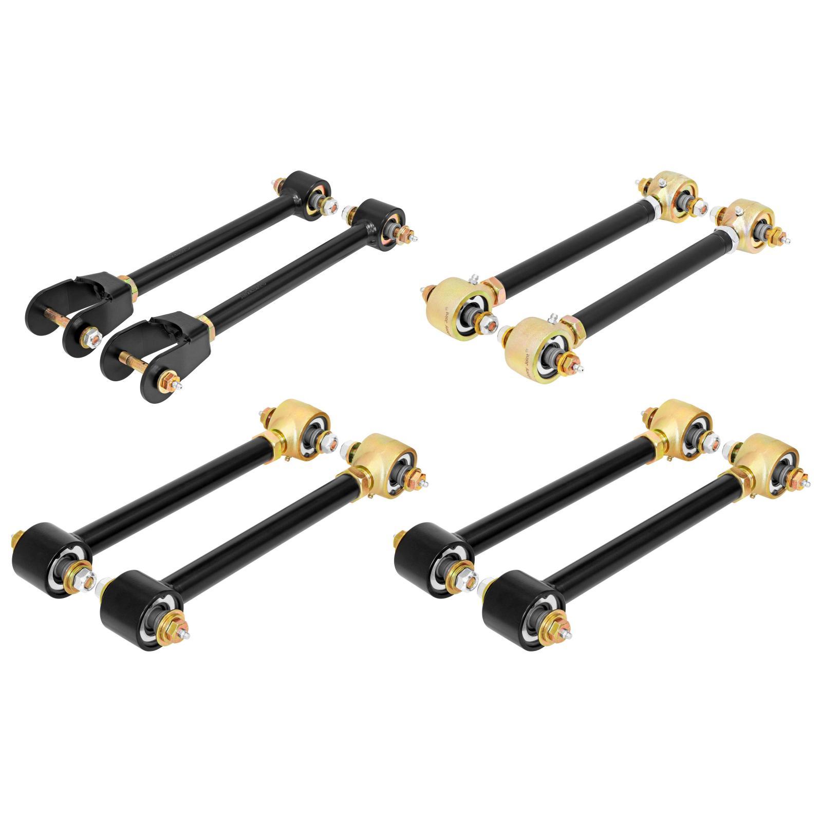 RockJock 4x4 Johnny Joint Control Arm Set 97-06 Wrangler TJ and LJ Unlimited Adjustable w/ Double Adjustable Rear Upper Arms Set Of 8 - CE-9100A
