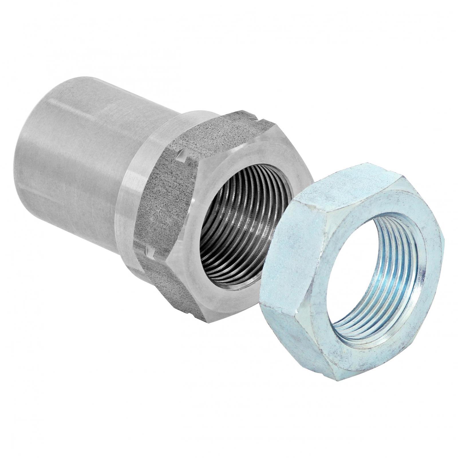 RockJock 4x4 Threaded Bung With Jam Nut 1 1/4 Inch-12 Left Hand Thread Set - CE-9114BL