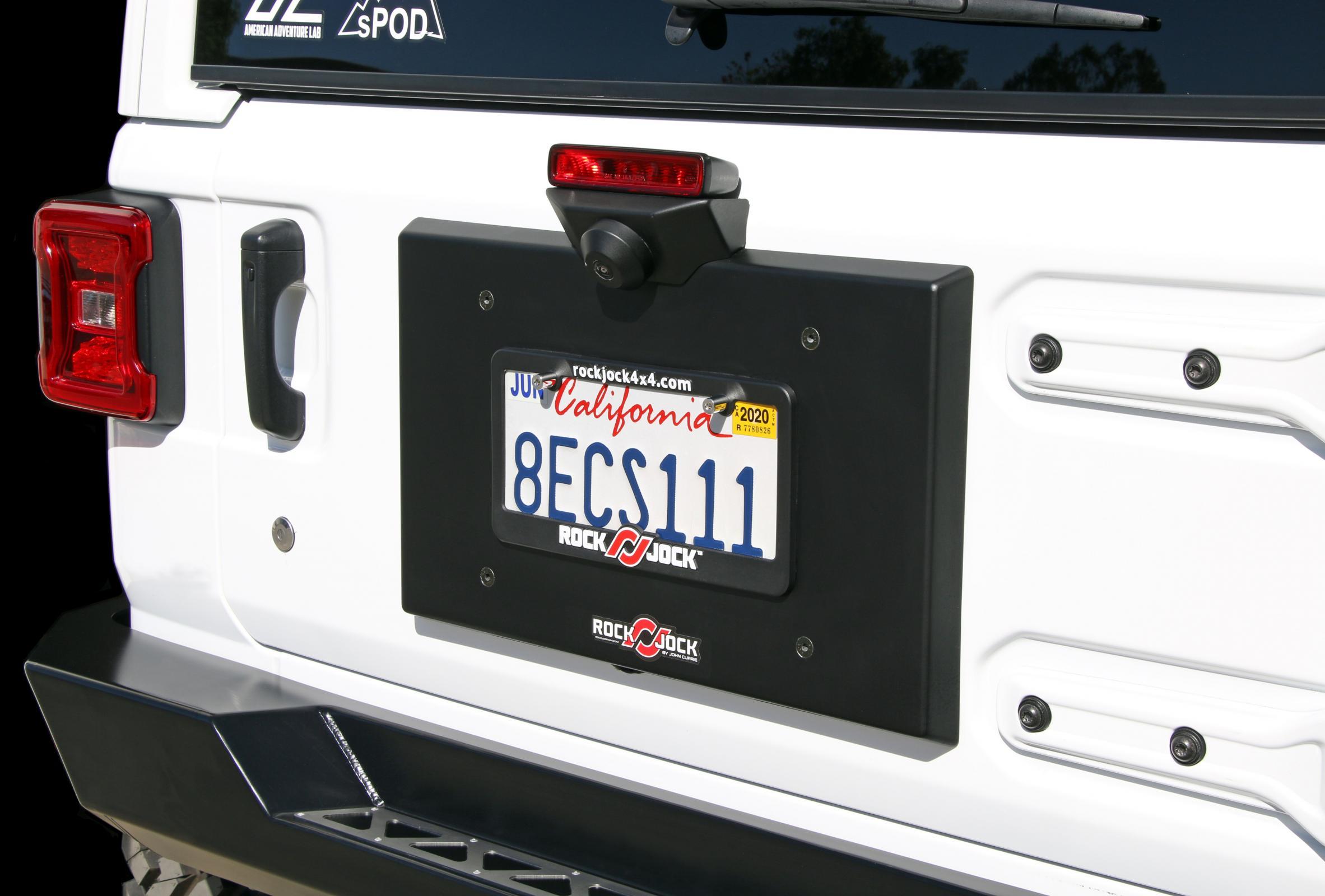 RockJock 4x4 JL Spare Tire Mount Delete And Vent Cover 18-Up Wrangler JL Includes Back-Up Camera and 3rd. Brake Light Mount All Mounting Hardware - CE-9818TG