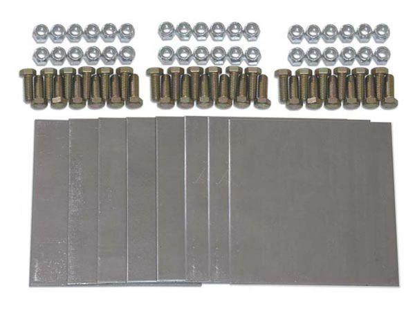 Moroso Roll Bar Bolt-In Conv Kit, Universal application allows installation of MOROSO 8 Point Roll Bar to meet sanctioning body rules without welding base plates to the floor. 6" x 6" x 1/8" steel plates get positioned under the floor and are used with th