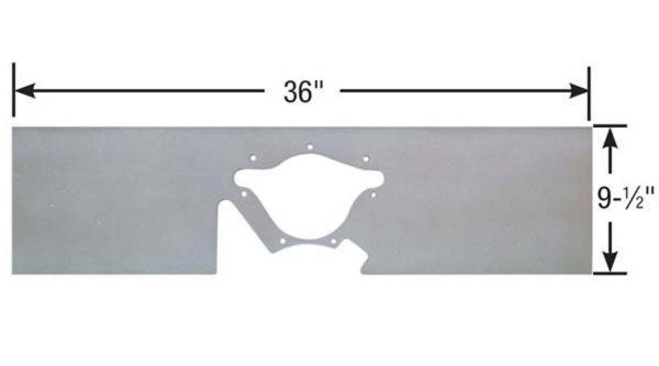 Moroso Motor Plate,Mopar 318-360, Rectangular, 36IN L x 9.5IN T - C4000