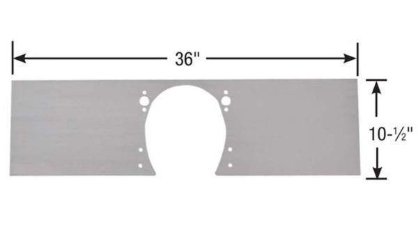 Moroso Motor Plate Rectangular, SBC and 90 Deg. V-6, Rectangular, 36 Inch L X 10.5 Inch T - C4004