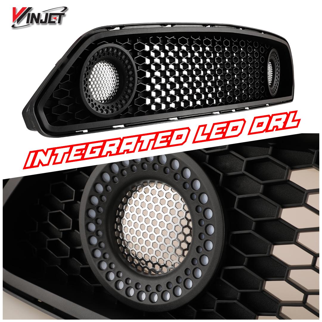 Winjet Grille W-Daytime Running (Drl)- (2015-2017 Mustang) - CGRNG0613-DRL