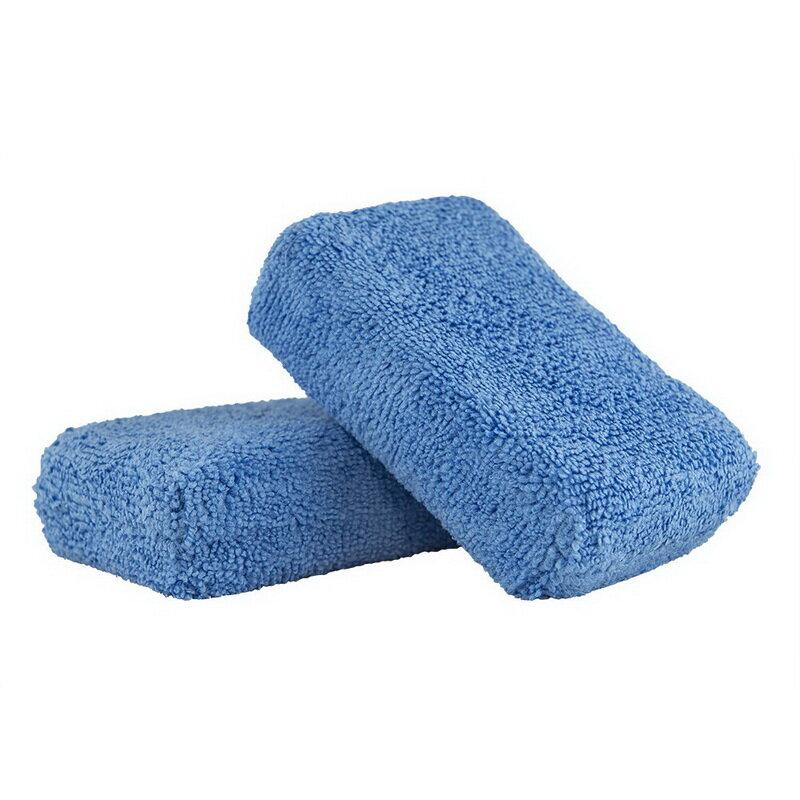 Chemical Guys Premium Grade Microfiber Applicators, Blue 2" x 4" x 6" (2 Pack) - MIC_292_02