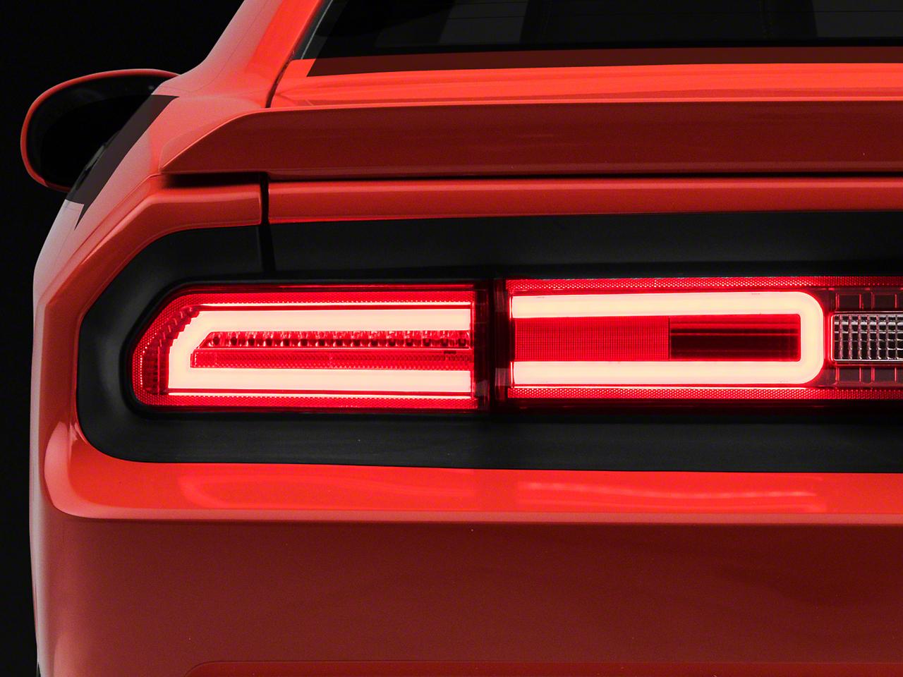Raxiom Led Tail Lights; Chrome Housing; Red/Clear Lens (2008-2014 Challenger) - CH3005