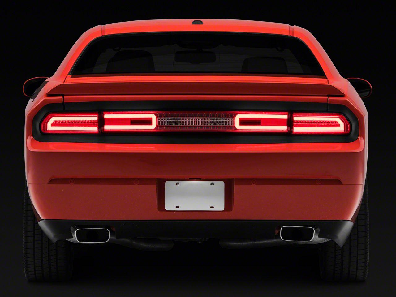 Raxiom Led Tail Lights; Chrome Housing; Red/Clear Lens (2008-2014 Challenger) - CH3005