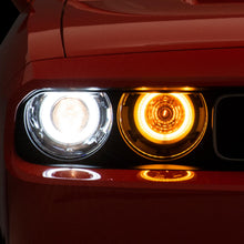 Raxiom 08-14 Dodge Challenger Dual LED Halo Projector Headlights- Black Housing (Clear Lens) - CH3684