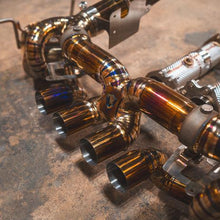 Valvetronic Designs 2020-2025 Chevy Corvette C8 Z06, 6.2L , Full Exhaust System With Free Flow Front Pipes, Grade 5 Titanium Titanium 4.0 Inch Outlet Tips, Can Reuse OEM Tip Outlet - CHEV.C8Z.VSES.FF.TI