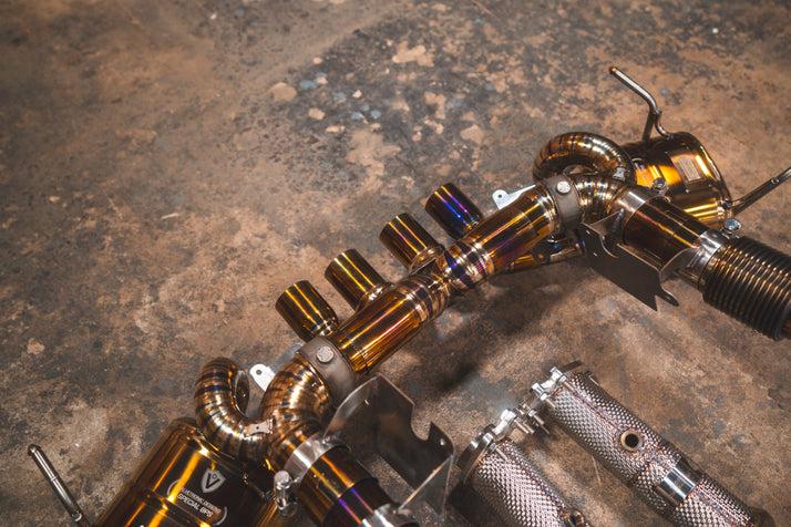 Valvetronic Designs 2020-2025 Chevy Corvette C8 Z06, 6.2L , Catback Grade 5 Titanium Titanium 4.0 Inch Outlet Tips, Can Reuse OEM Tip Outlet - CHEV.C8Z.VSES.TI