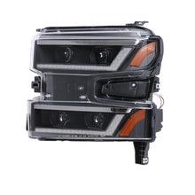 Winjet Chevy Silverado 2019-2021 Projector Led Headlights (Drl)-Black / Clear (2019-2021 Silverado 1500) - CHRNG0705JI-BC-D3