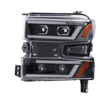 Winjet Chevy Silverado 2019-2021 Projector Led Headlights (Drl)-Black / Clear (2019-2021 Silverado 1500) - CHRNG0705JI-BC-D3