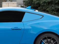 Anchor Room Quarter Window Color Matched Vinyl - Azure (Grabber) Blue (2024-2026 Mustang) - 24FM_QW_GB