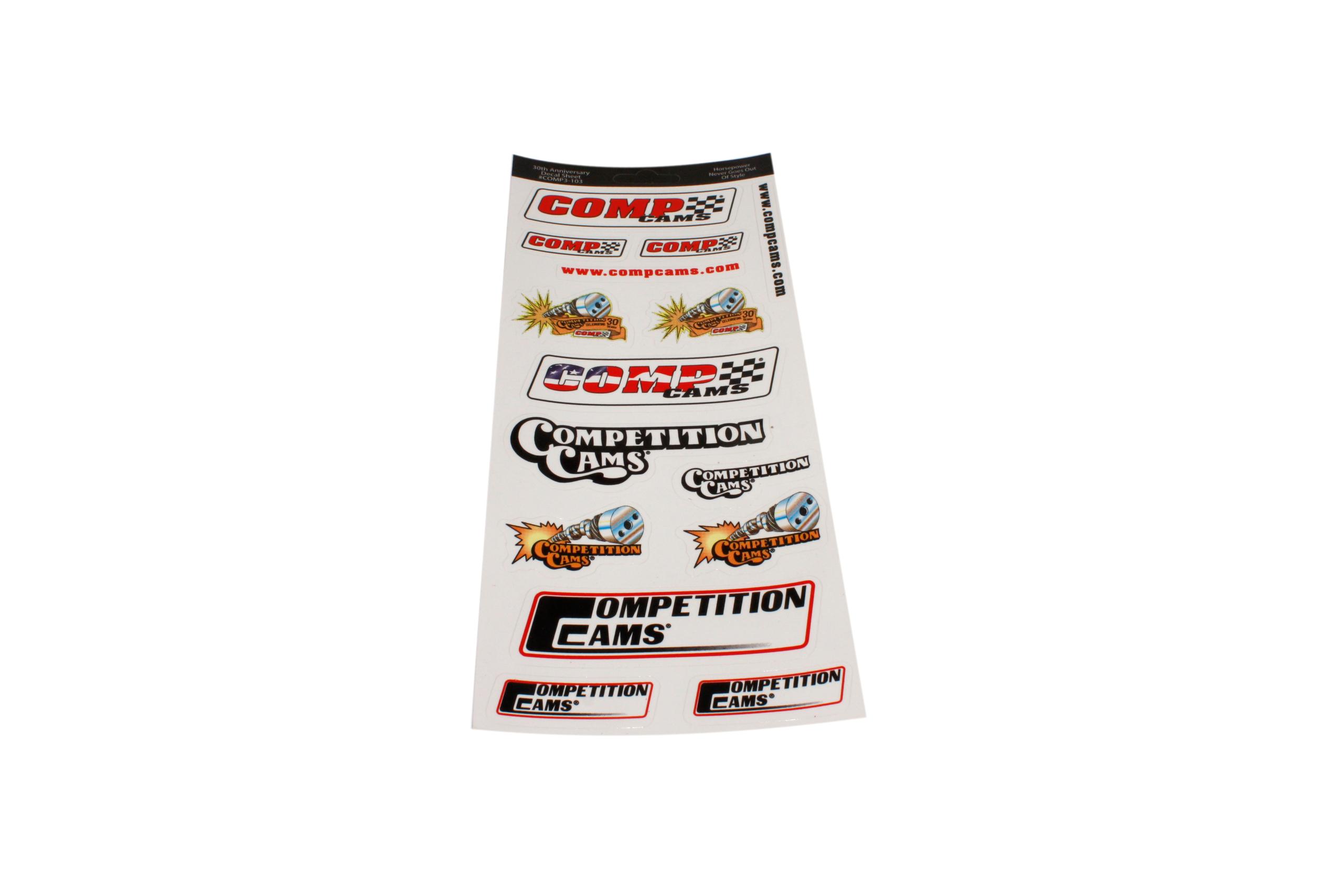 Comp Cams COMP Multi-Logo Decal Card - COMP3-103