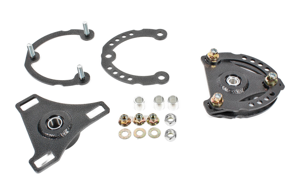 BMR Suspension CP001H 2015-2026 Mustang Caster Camber Plates (Black Hammertone)