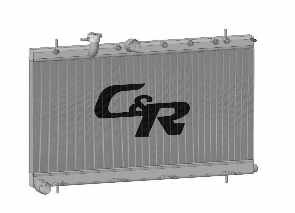 PWR Subaru 2002-07 WRX STI Radiator for use w/ OEM fans PWR Racing - CR-UC-RPR018A