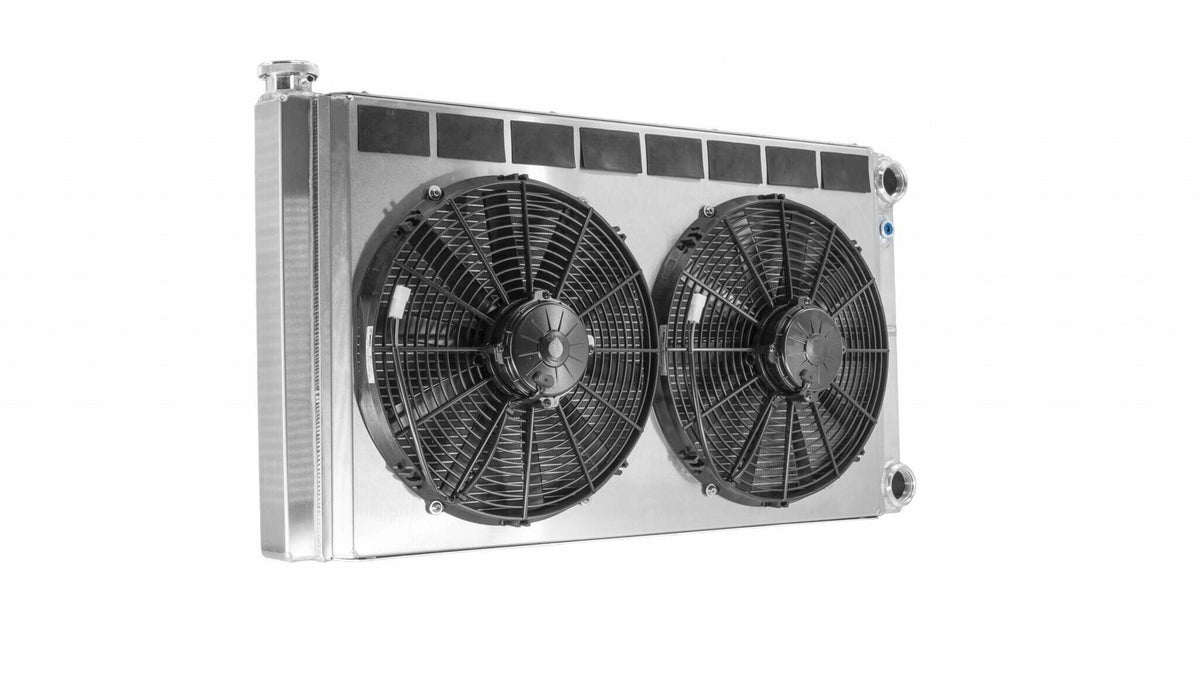 PWR Universal Offroad Radiator Brushed Fan Module - 35x PWR Racing - CR-UC-RPR045C