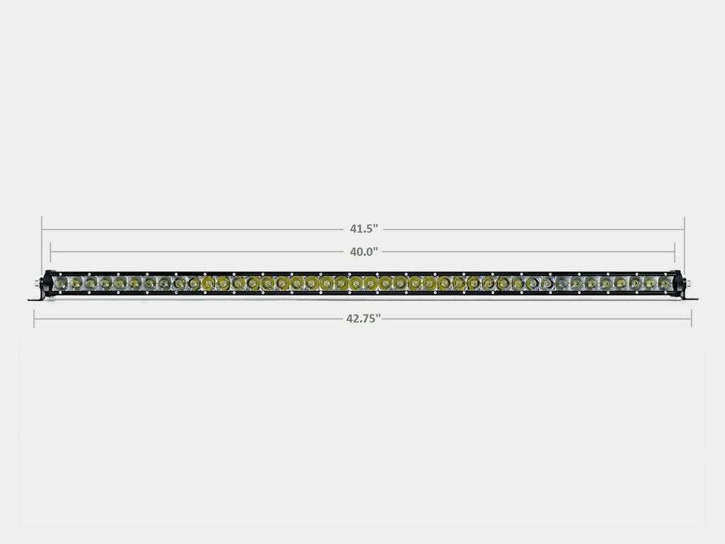 Cali Raised LED 42 Inch Slim Single Row Straight LED Light Bar 20,000 Lumens Amber - CR2316