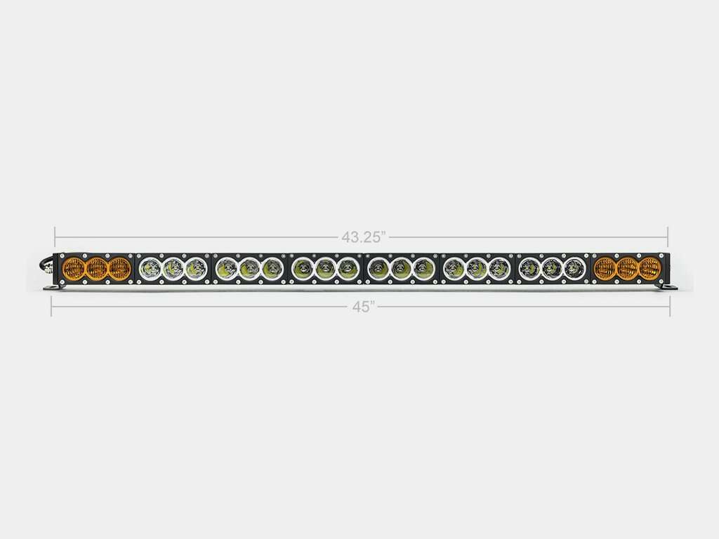 Cali Raised LED 43 Inch Amber/White Dual Function LED Bar Single Row - CR2319