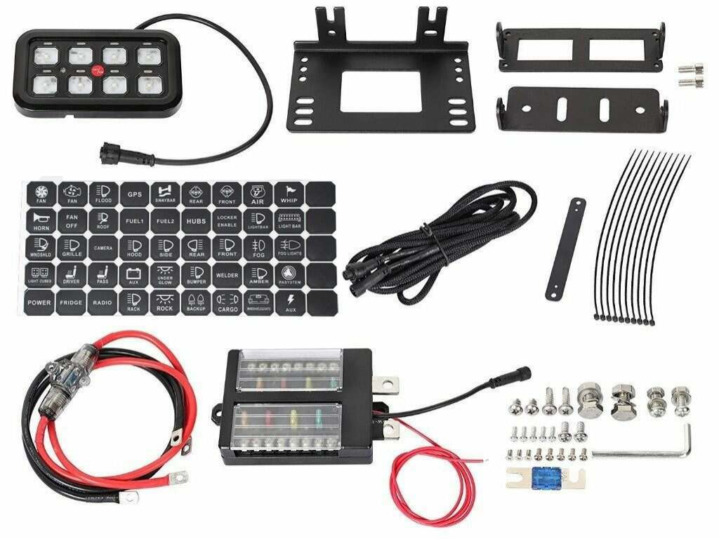 Cali Raised LED Vehicle Accessory 8 Switch Control System Blue Backlighting - CR2397