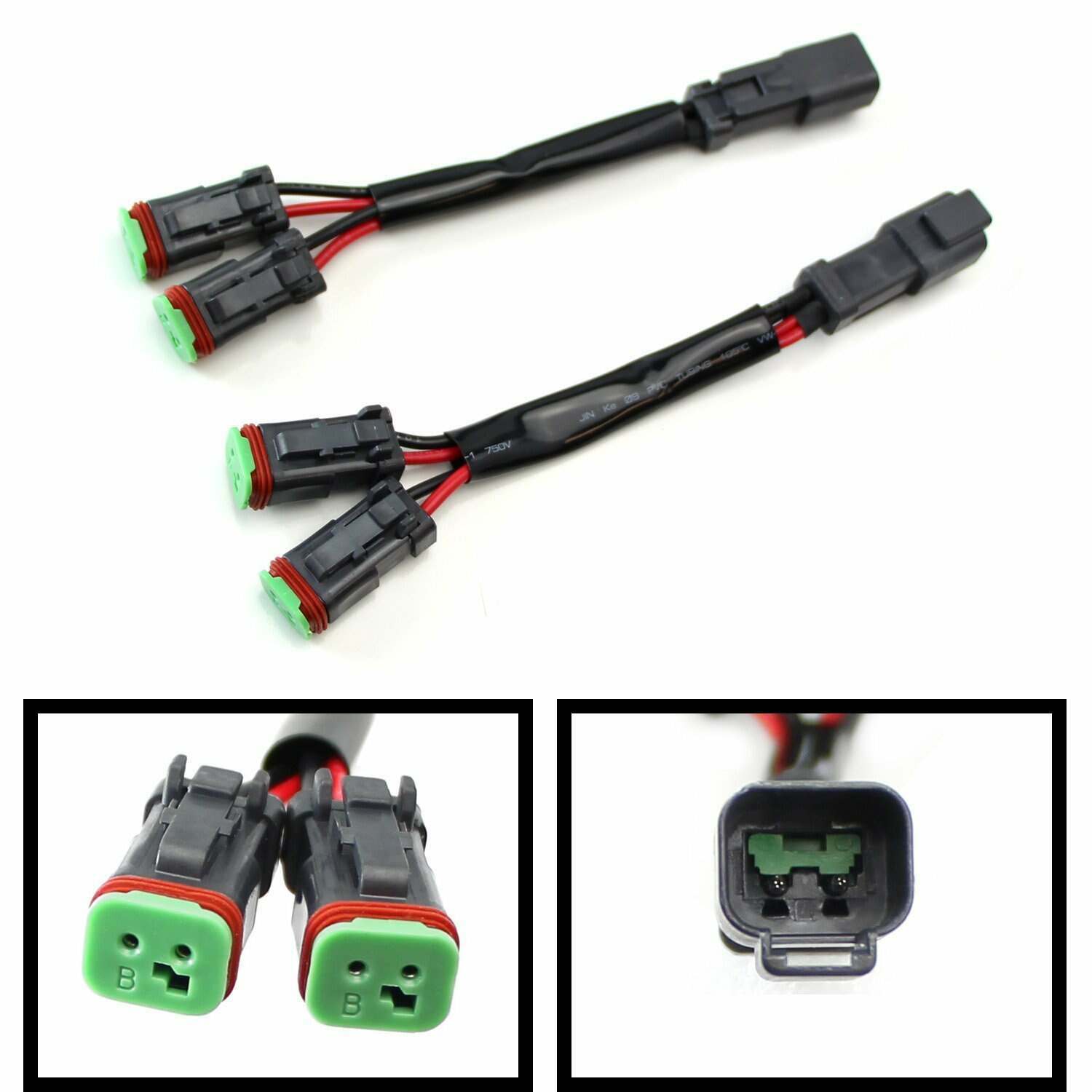 Cali Raised LED DT Plug Splitter 7 Inch Single Splitter - CR2419