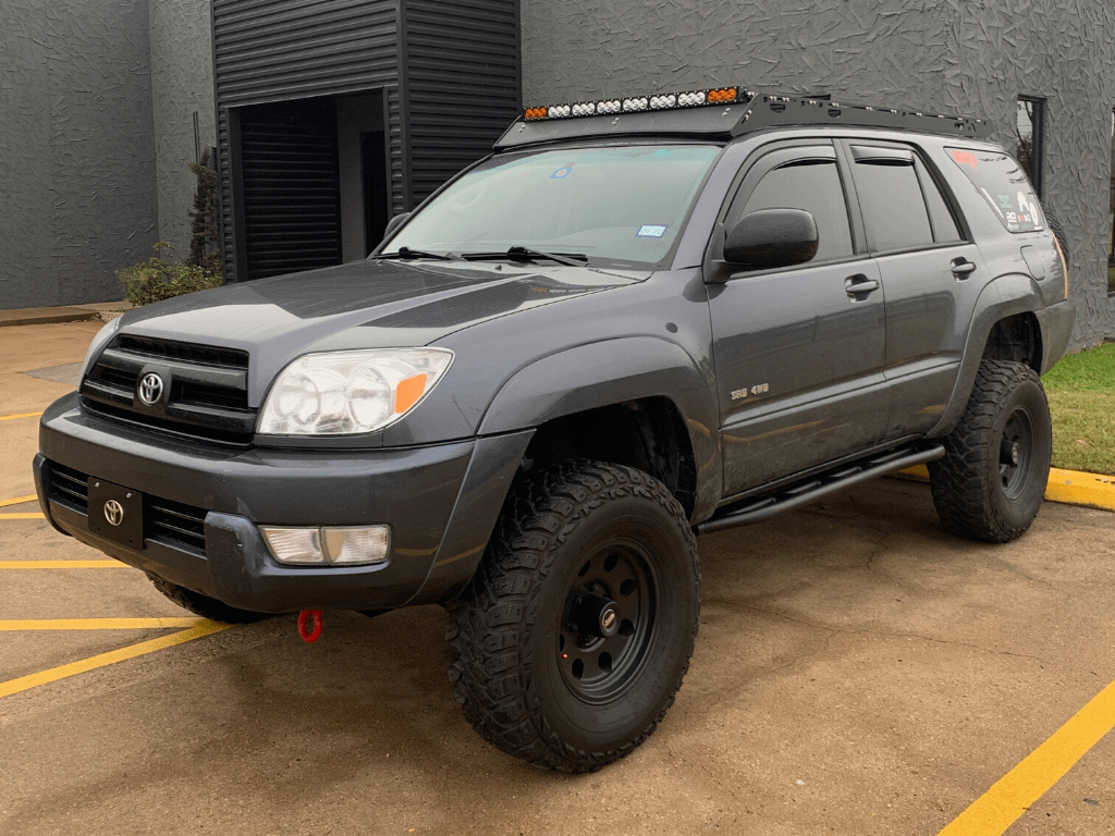Cali Raised LED 03-09 4Runner Trail Edition Bolt On Rock Sliders No Kick Out Powder Coat - CR2744