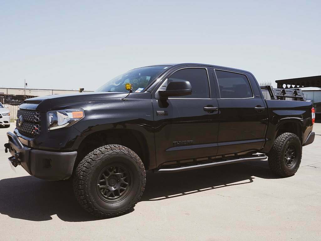 Cali Raised LED 14-21 Tundra Trail Edition Rock Sliders No Kick Out Powder Coat - CR2803