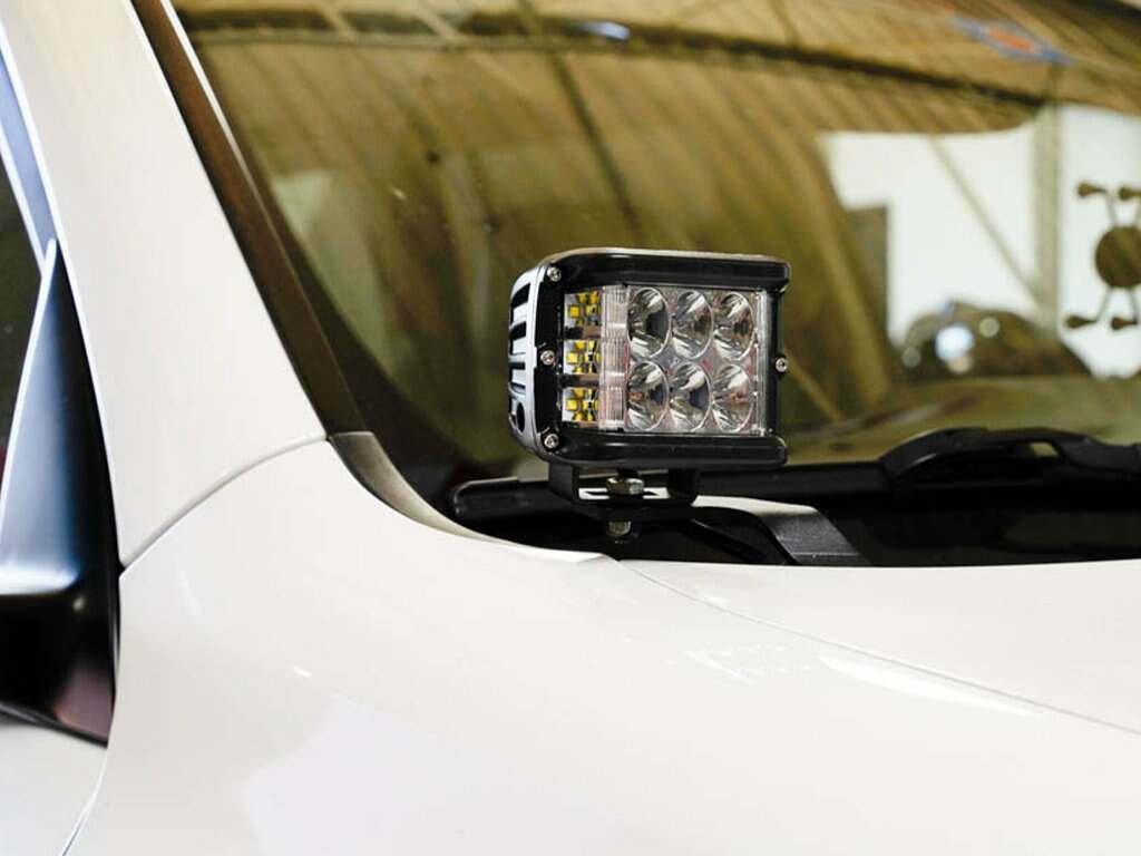 Cali Raised LED 10-21 Lexus GX 460 Low Profile LED Ditch Light Brackets Kit (2) 3X2 18W LED Pods No Switch - CR2806