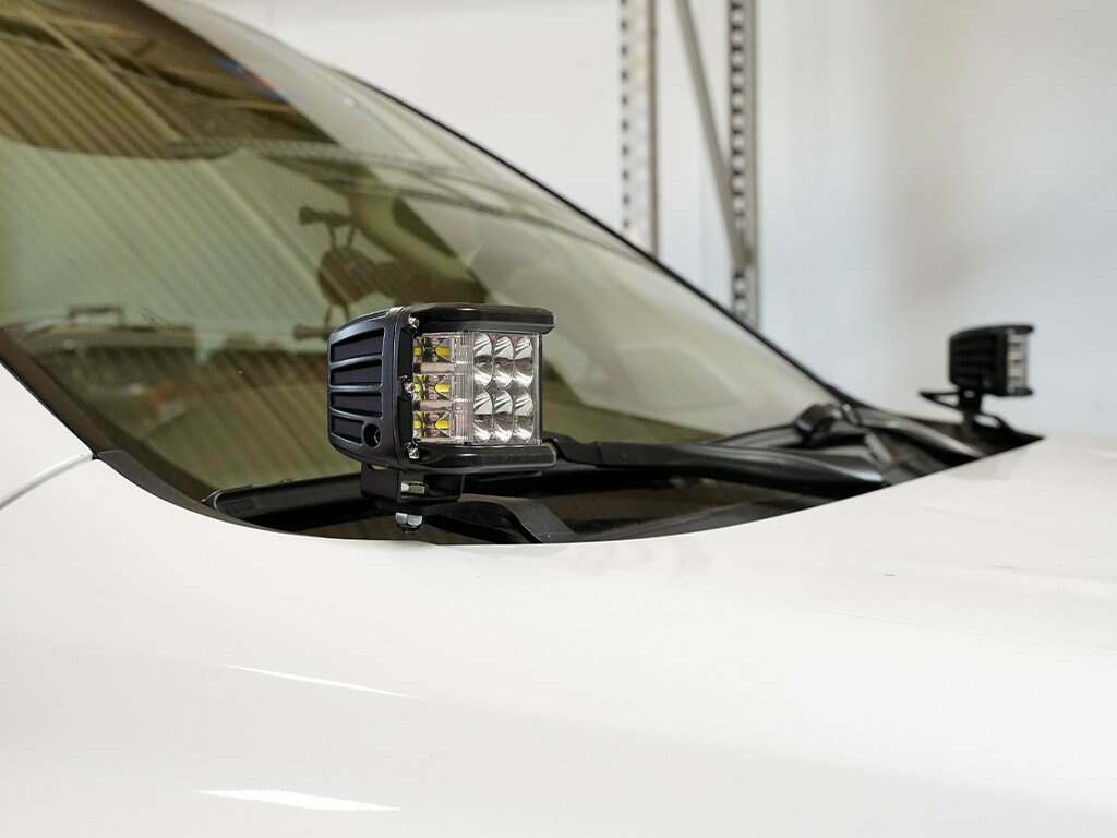 Cali Raised LED 03-09 4Runner Low Profile Ditch Light Brackets Kit (2) 27W Side Projecting LED Pods No Switch - CR2816