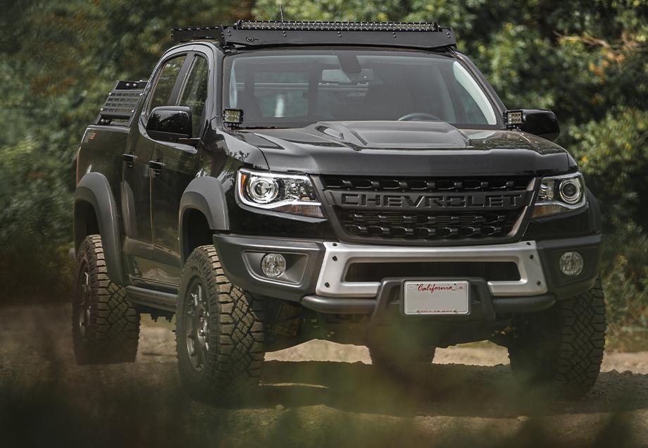 Cali Raised LED 12-21 Chevy Colorado Overland Bed Rack Short Bed Low Profile Rack - CR3705