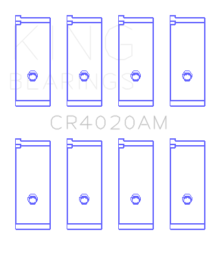 King Engine Bearings CONNECTING ROD BEARING SET For SUZUKI G-13 (SUZUKI G-13) - CR4020AM0.5