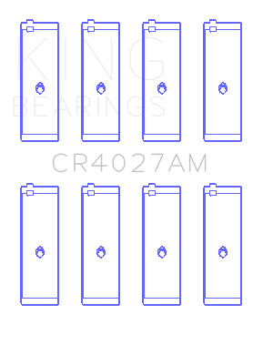 King Engine Bearings CONNECTING ROD BEARING SET For TOYOTA 3E (TOYOTA 3E) - CR4027AM0.75