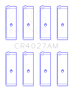 King Engine Bearings CONNECTING ROD BEARING SET For TOYOTA 3E (TOYOTA 3E) - CR4027AM1.0