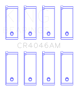 King Engine Bearings Connecting Rod Bearing Set For Honda D16A, D16Y, D16Z 1590Cc - CR4046AM