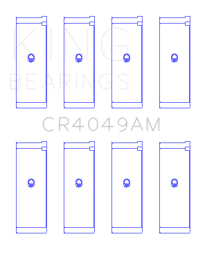 King Engine Bearings CONNECTING ROD BEARING SET For MITSUBISHI 4G15, G15B, G4DJ (MITSUBISHI 4G15, G15B, G4DJ) - CR4049AM0.5