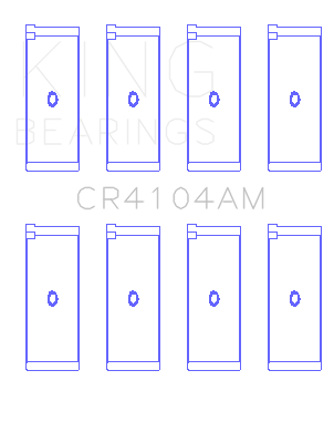 King Engine Bearings Connecting Rod Bearing Set For Audi Abb, Abm, Adp, Pp, Rn - CR4104AM