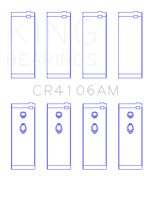 King Engine Bearings Connecting Rod Bearing Set For Vauxhall/Opel/Pontiac 121 - CR4106AM