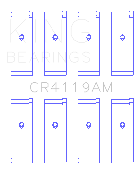 King Engine Bearings Connecting Rod Bearing Set For Mitsubishi 4G93,Sohc - CR4119AM