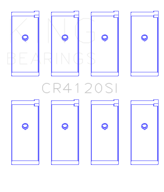 King Engine Bearings Connecting Rod Bearing Set For Mitsubishi 4G63/64 Dohc - CR4120SI0.5