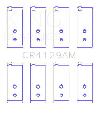 King Engine Bearings Connecting Rod Bearing Set For Toyota 18R,21R - CR4129AM