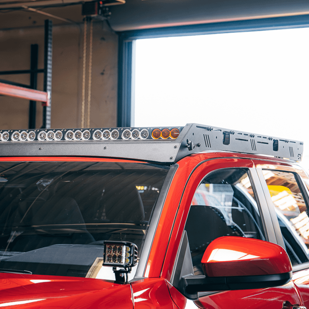 Cali Raised LED Premium Roof Rack For 24 Toyota Tacoma - Yes Lighting Cut Out - CR4167