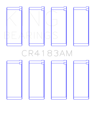 King Engine Bearings Connecting Rod Bearing Set For Chrysler Neon Ecc, Ecb (Od+.002") - CR4183AM0.25