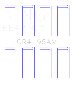 King Engine Bearings CONNECTING ROD BEARING SET For CHRYSLER NEON ECC, ECB (CHRYSLER NEON ECC, ECB) - CR4195AM0.25
