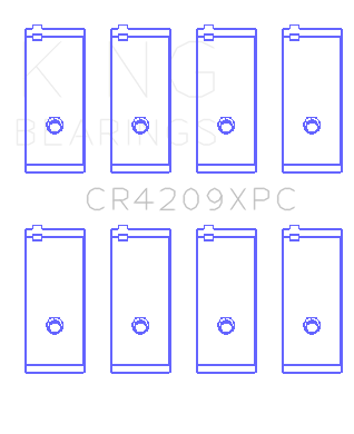 King Engine Bearings Connecting Rod Bearing Set For Toyota 3Sgte, 16V 2.0L - CR4209XPC