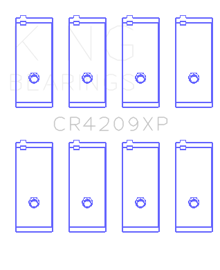 King Engine Bearings Connecting Rod Bearing Set For Toyota 3Sgte, 16V 2.0L - CR4209XP