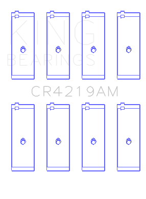 King Engine Bearings CONNECTING ROD BEARING SET For TOYOTA 1RZ (TOYOTA 1RZ) - CR4219AM0.5