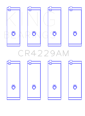 King Engine Bearings CONNECTING ROD BEARING SET For TOYOTA 2E (TOYOTA 2E) - CR4229AM0.25