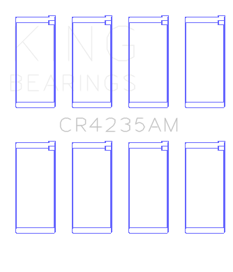 King Engine Bearings Connecting Rod Bearing Set For Hyundai Lantra 1600 - CR4235AM